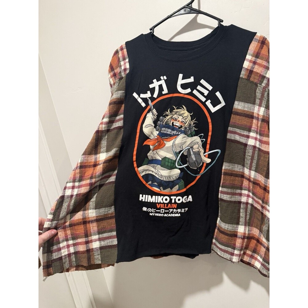 Reworked Upcycle GrungeOversize Anime Sweater  Top L/XL - Picture 2 of 5
